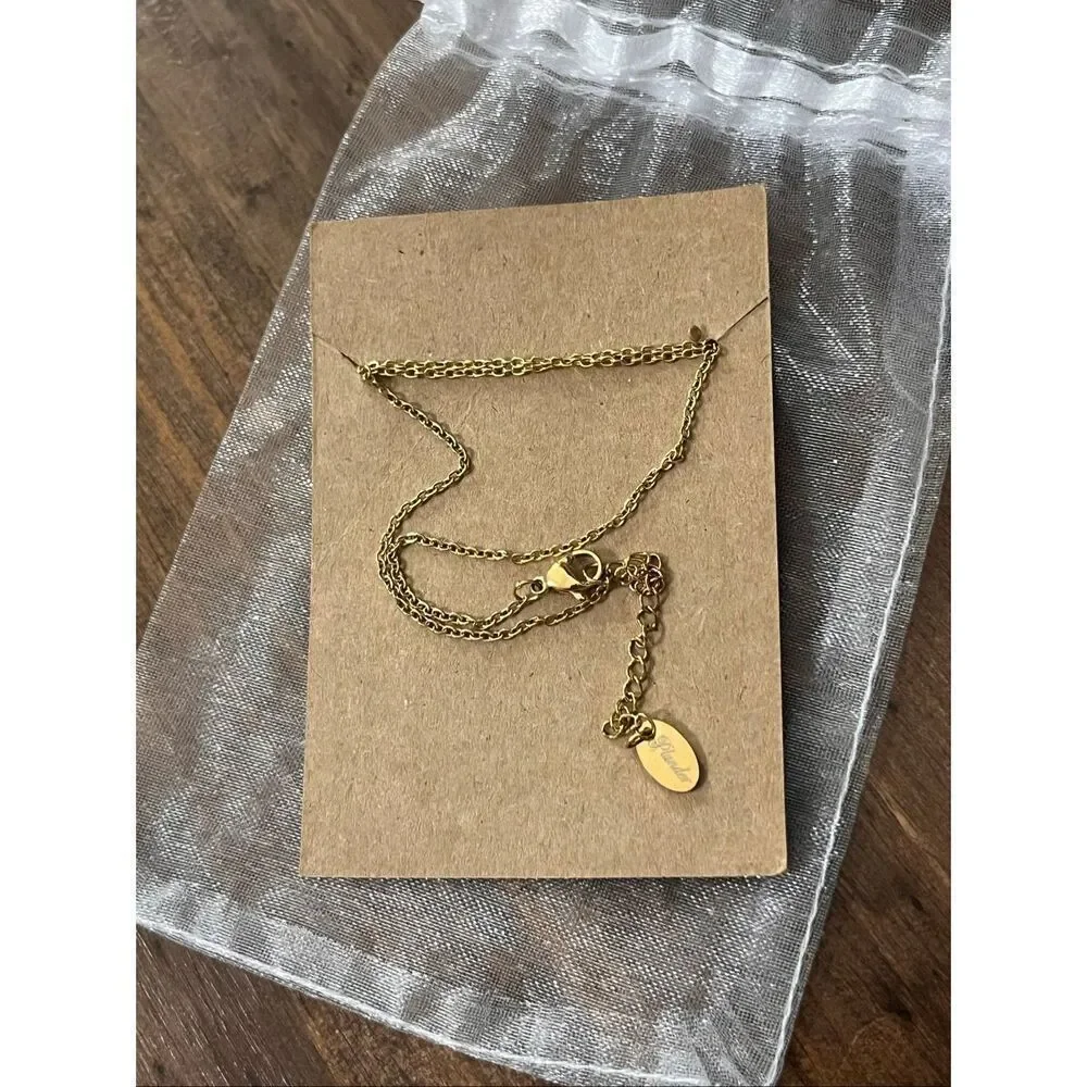 Plunder You + Me Valentines Couple Friends Gold Necklace